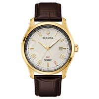 Orologio Bulova Uomo Wilton Gmt in Acciaio placcato oro giallo 97B210 - 97B210